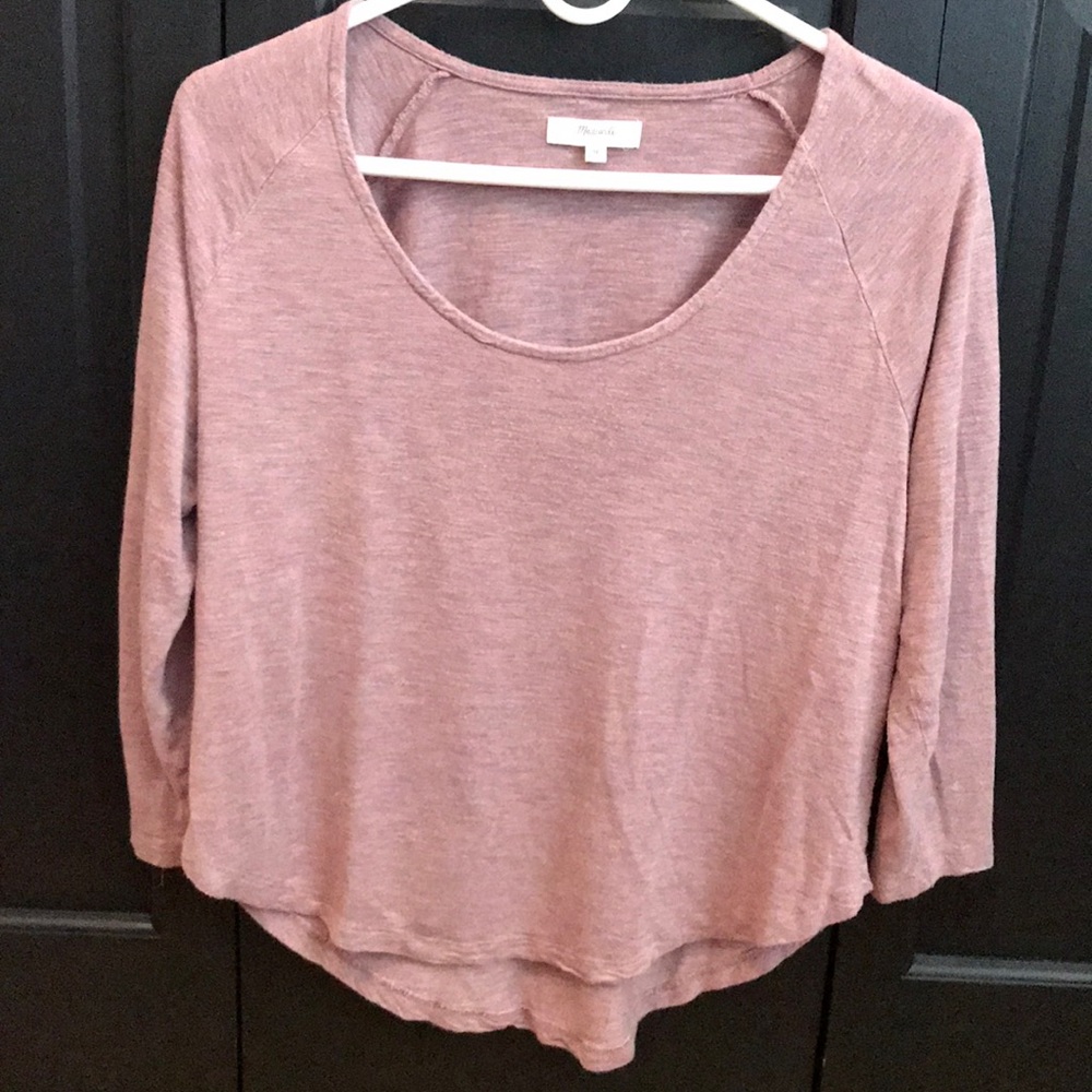 Rose pink 3/4 sleeve T-shirt Madewell